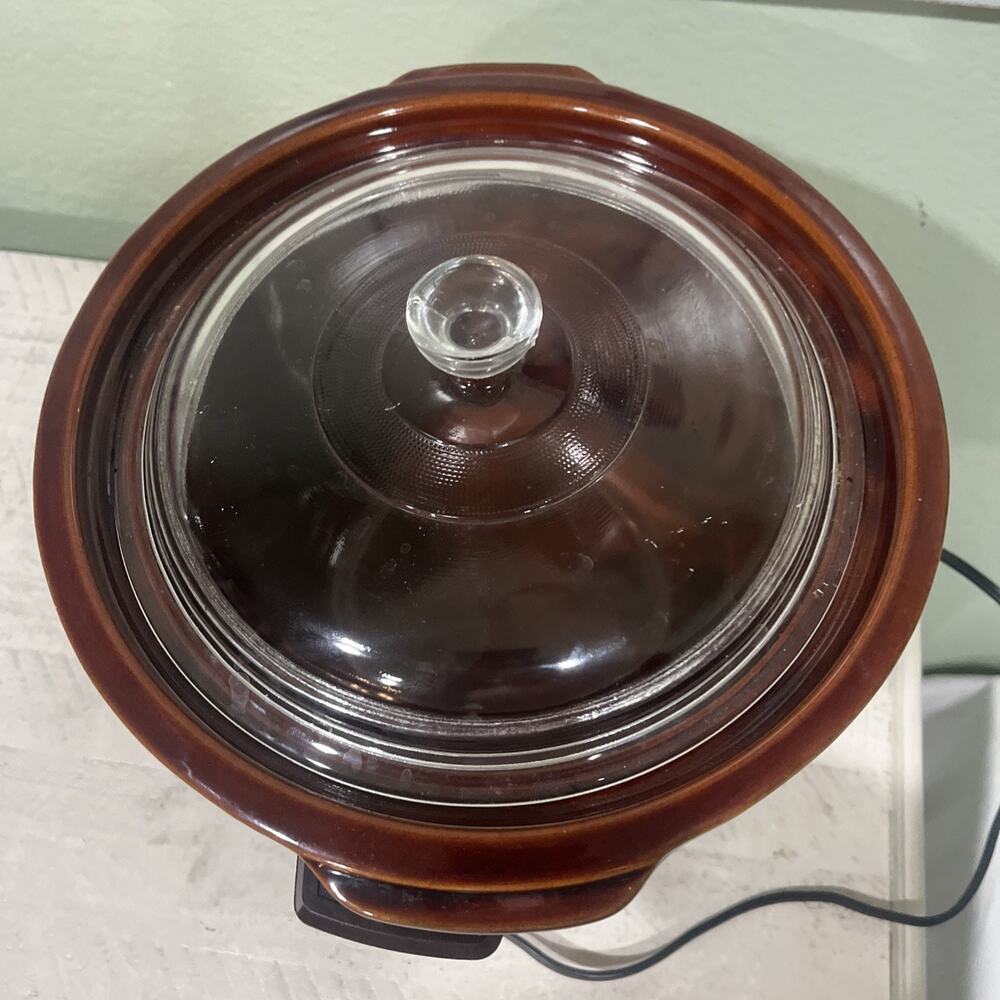 SEARS Vintage Retro 70s Crockpot Slow Cooker CROCK WATCHER Fall Leaves Herbs - Picture 5 of 10